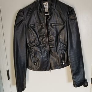 Black leather jacket